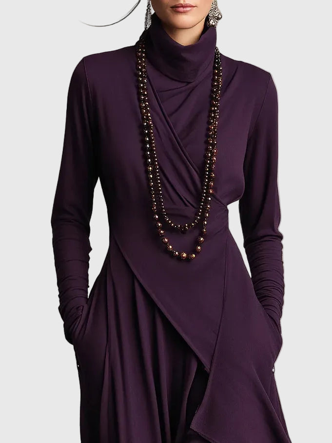 Lila | Plissiertes Maxikleid
