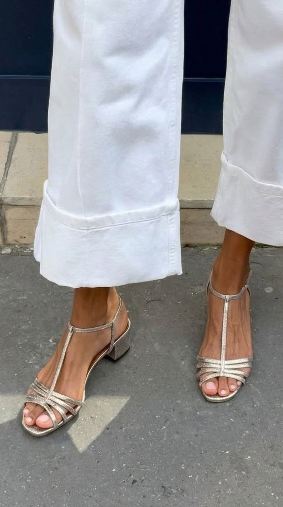 Allegra | Goldene Sandalen - Elegant für den Tag