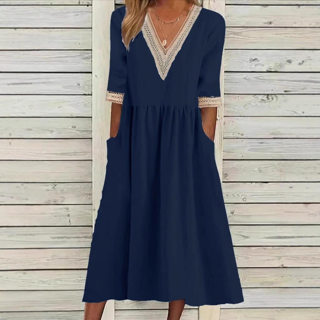 LIVIA | MITTELLANGES SPITZENKLEID