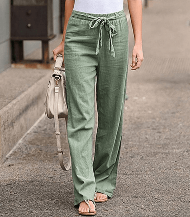 Joleen - Damenhose mit lockerer Passform, Kordelzug und elastischem Bund