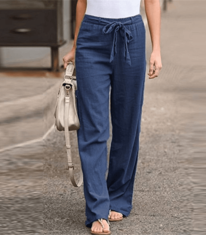 Joleen - Damenhose mit lockerer Passform, Kordelzug und elastischem Bund