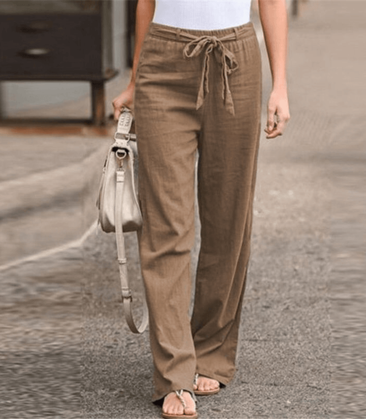 Joleen - Damenhose mit lockerer Passform, Kordelzug und elastischem Bund