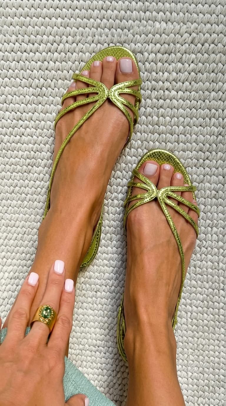 Ginevra | Goldene Sandalen - Sommerliche Eleganz