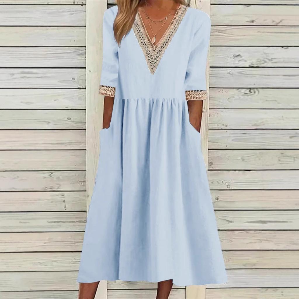 LIVIA | MITTELLANGES SPITZENKLEID