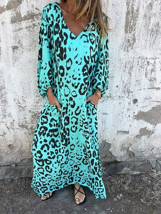 Jessa - Maxikleid mit Leopardenmuster