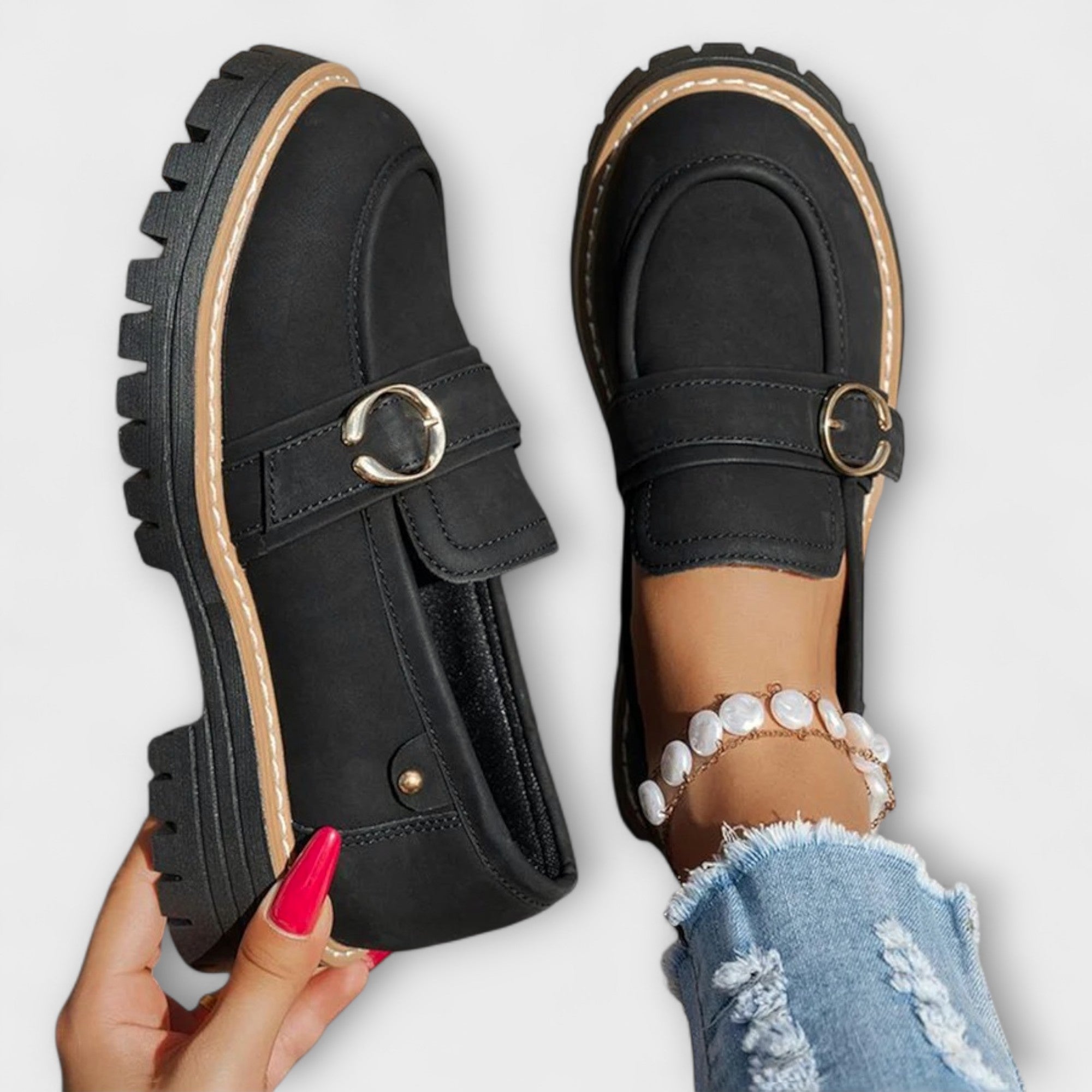Lora | Lässiger Loafer mit Runner Zehenpartie