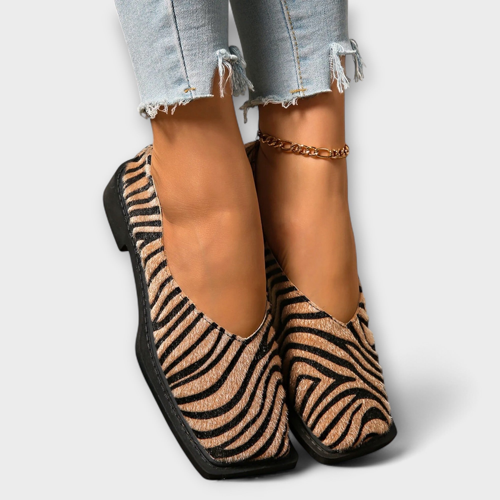 Adelgund - Freizeitschuhe mit Zebramuster