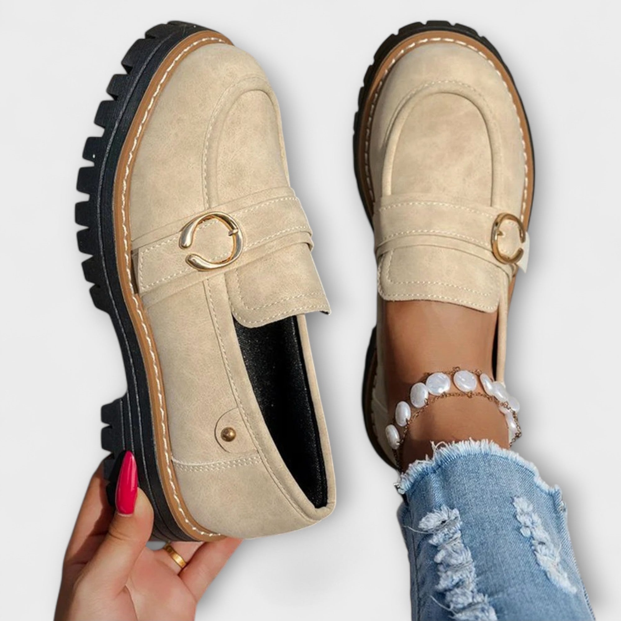 Lora | Lässiger Loafer mit Runner Zehenpartie