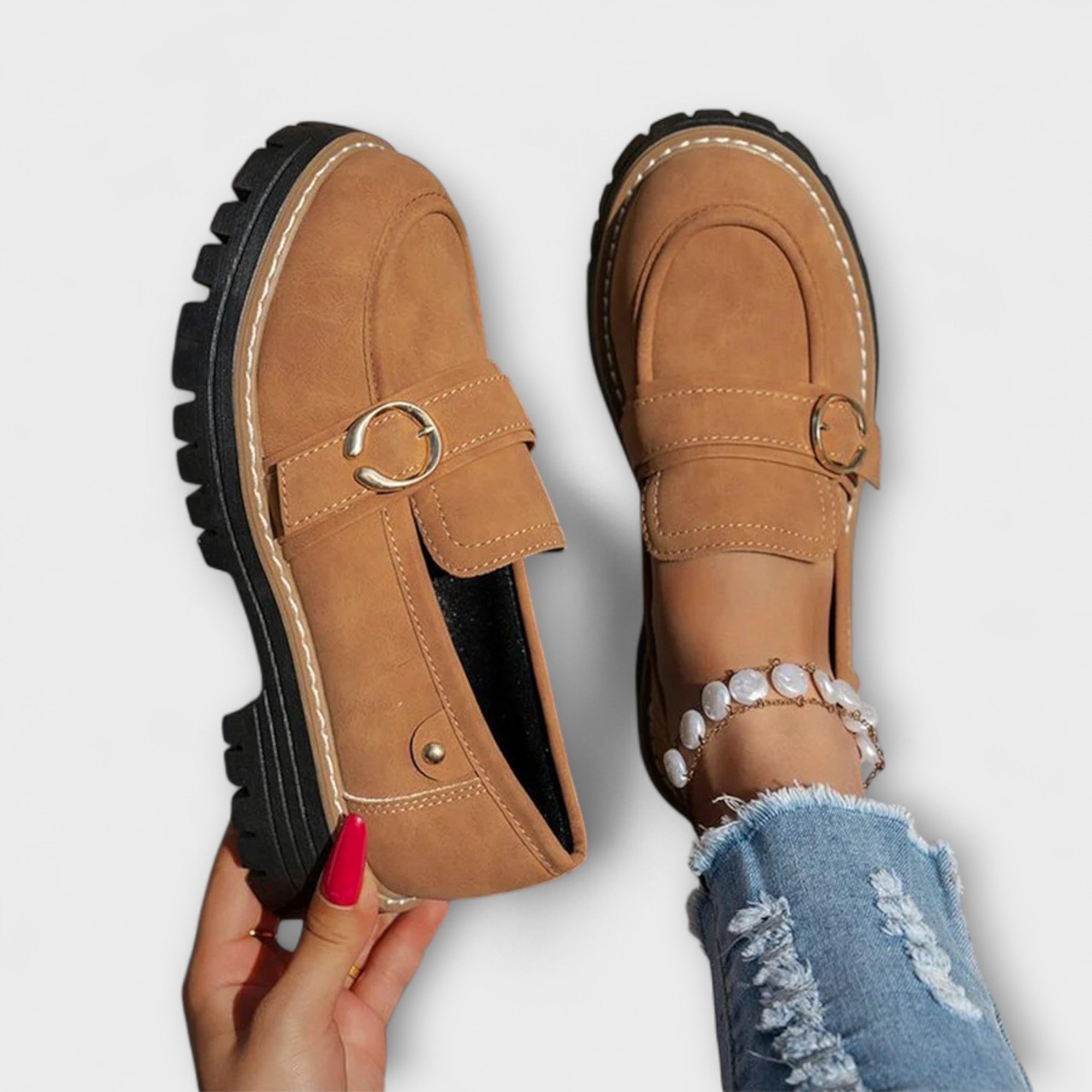 Lora | Lässiger Loafer mit Runner Zehenpartie