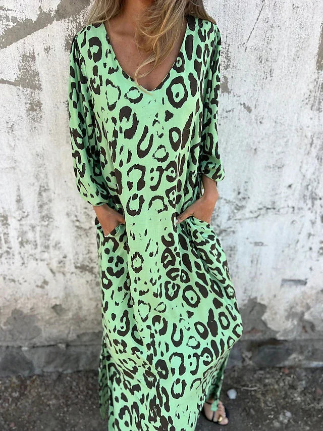 Jessa - Maxikleid mit Leopardenmuster