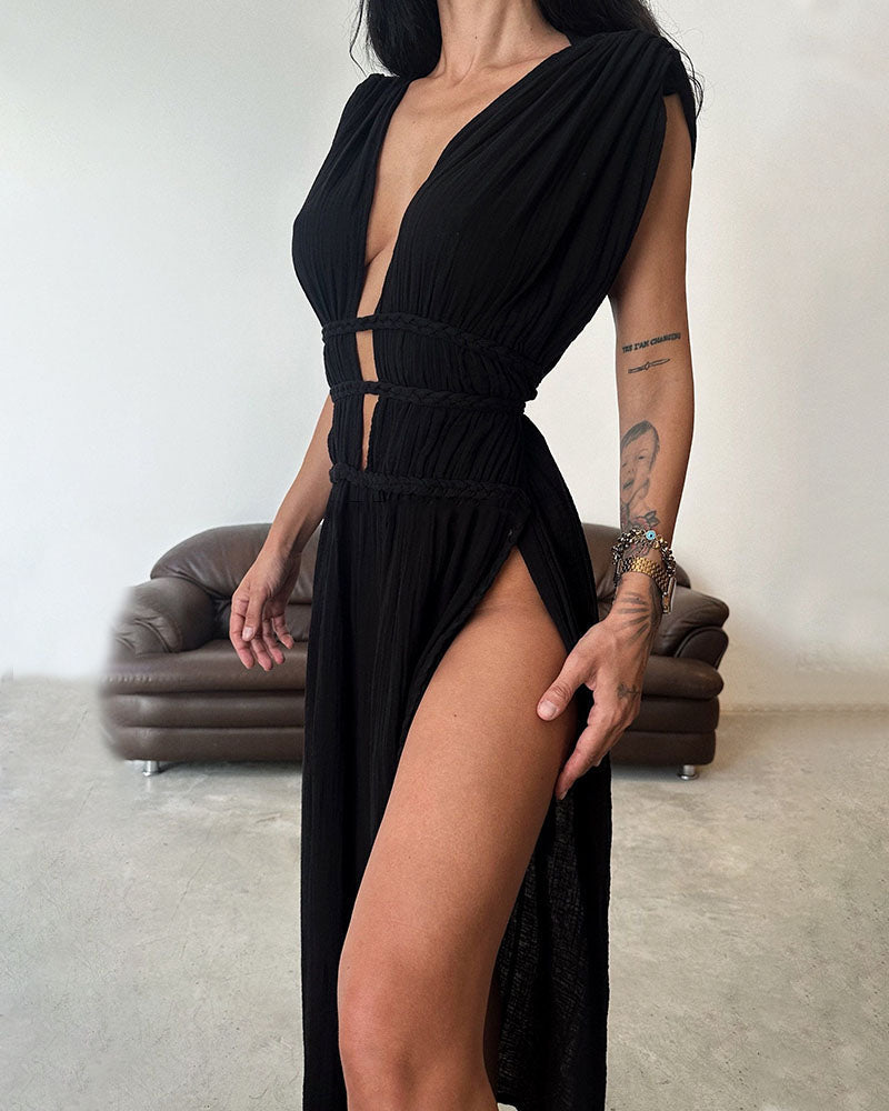 Zolla - Strukturiertes Schlitzkleid