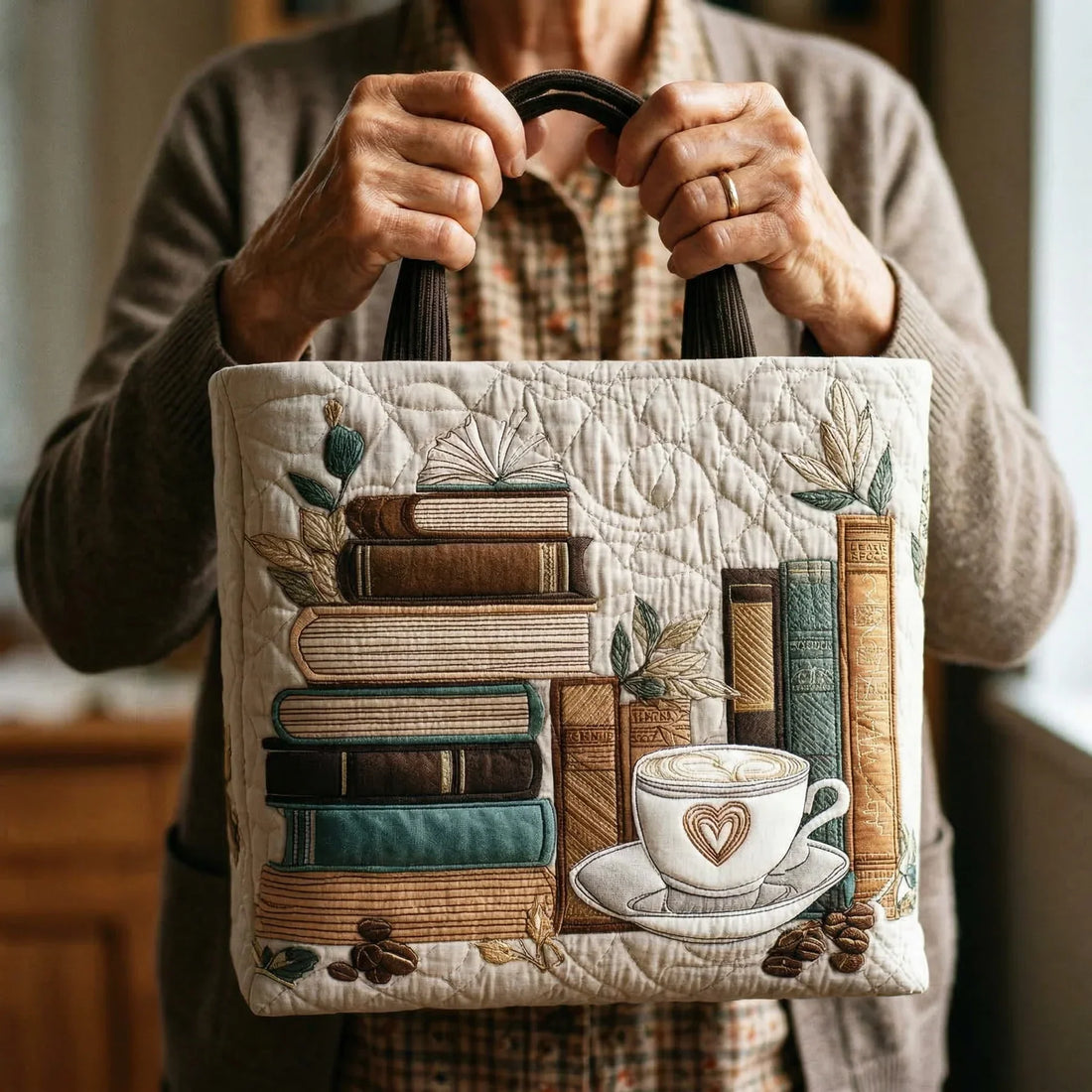 Handgefertigte Tasche - Kapitel Café