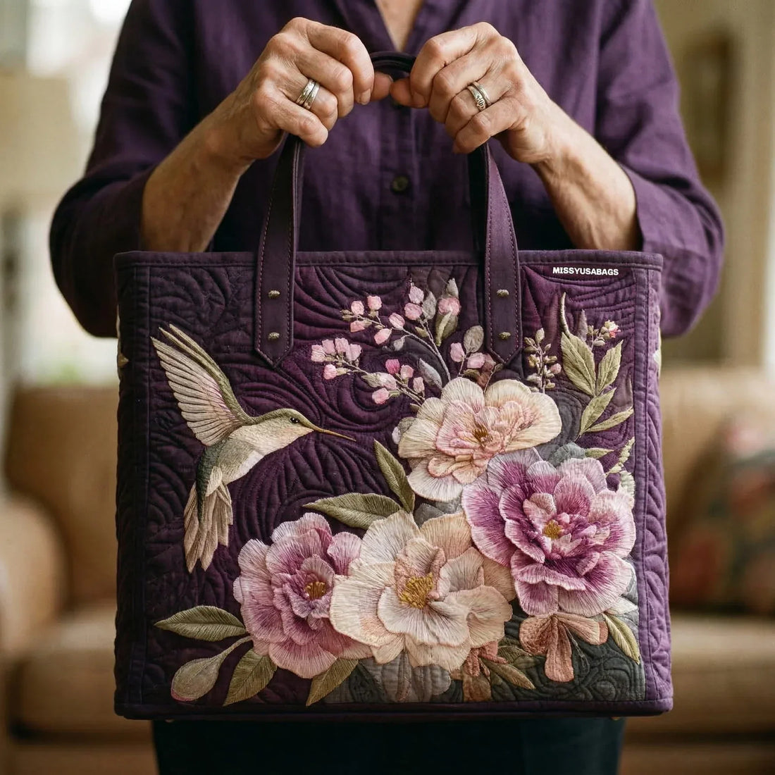 Handtaschen - Kolibris und Orchideen