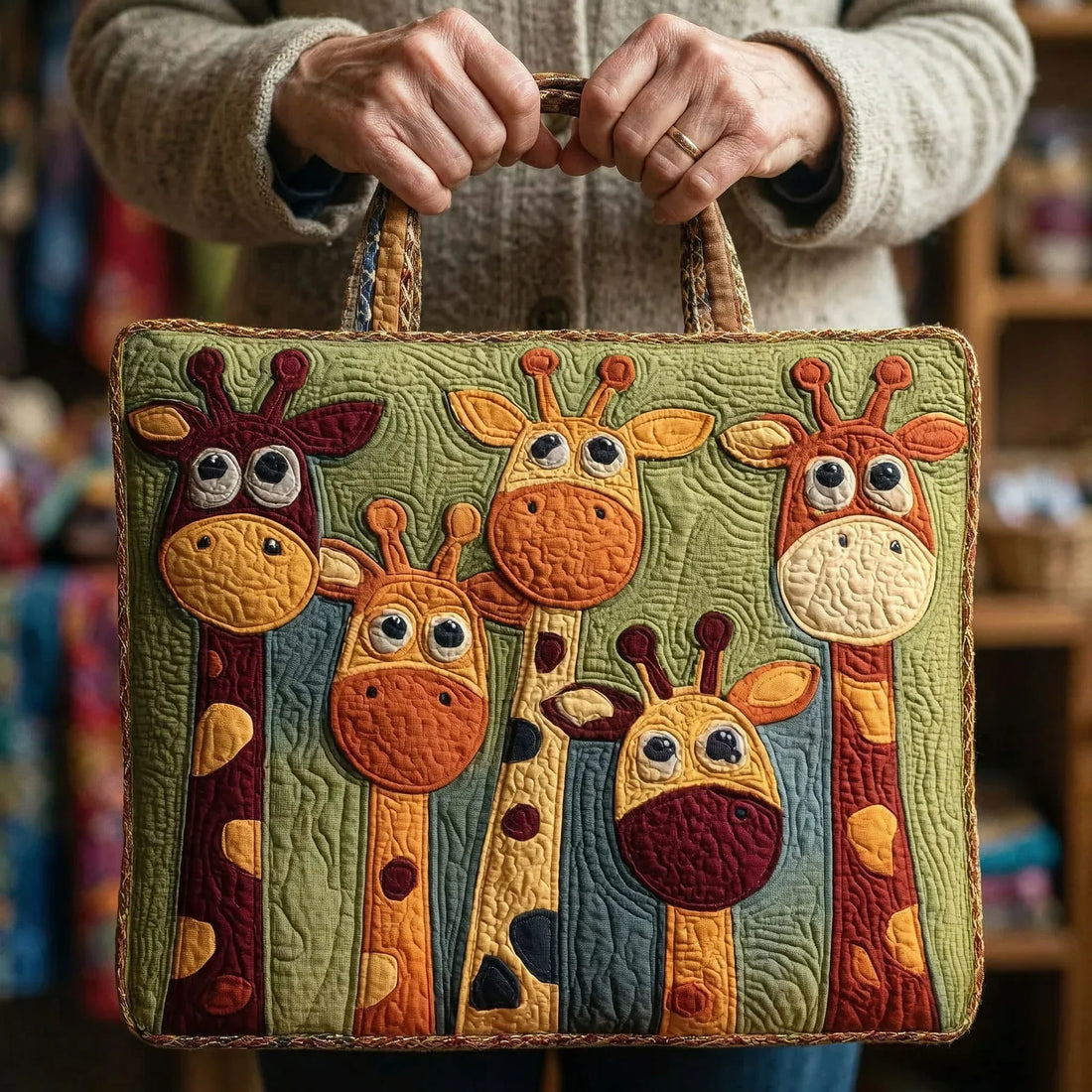 Handtasche - mit Giraffenmuster