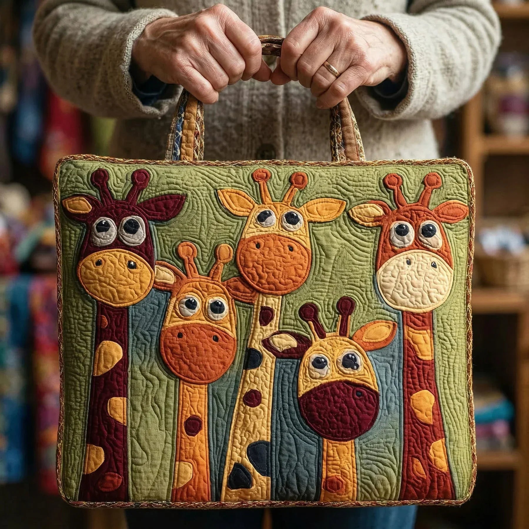 Handtasche - mit Giraffenmuster