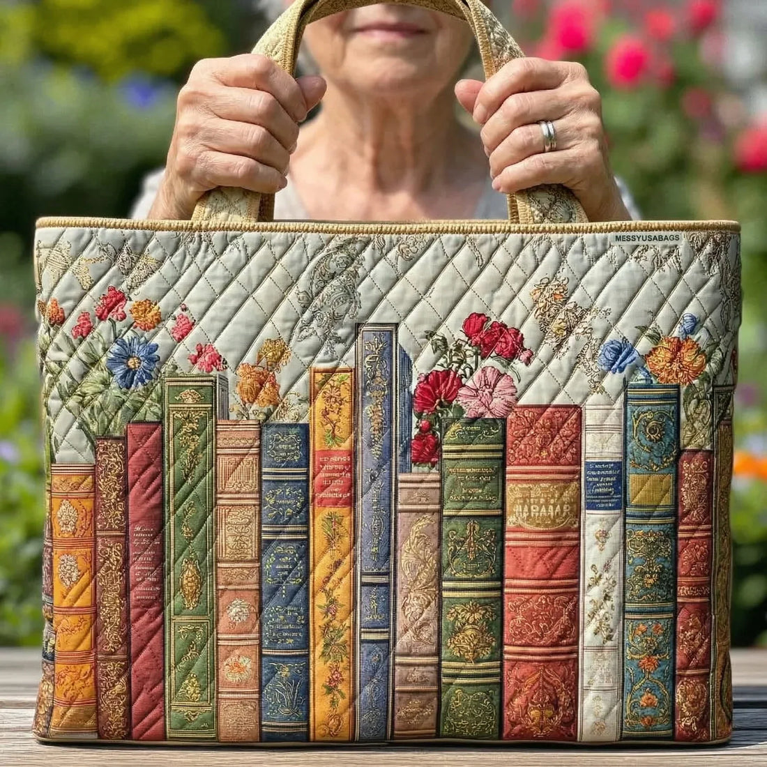 Handgefertigte Tasche - Verzauberte Bibliothek