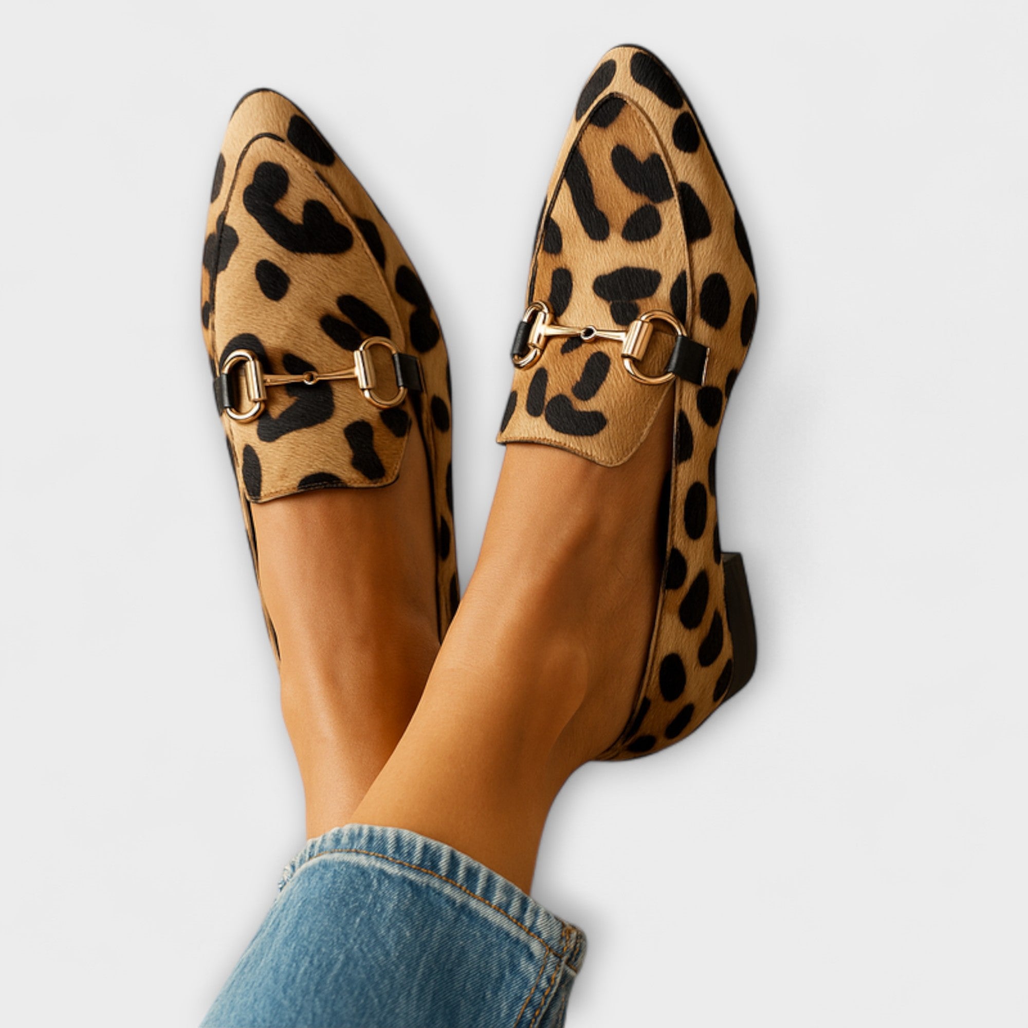 Liselott - Loafer mit Leopardenmuster und Schnalle