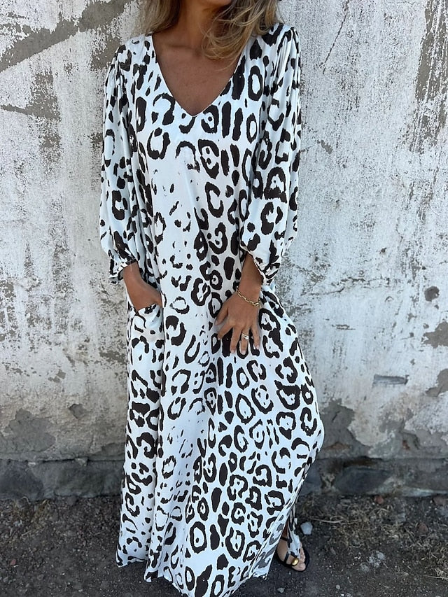 Jessa - Maxikleid mit Leopardenmuster