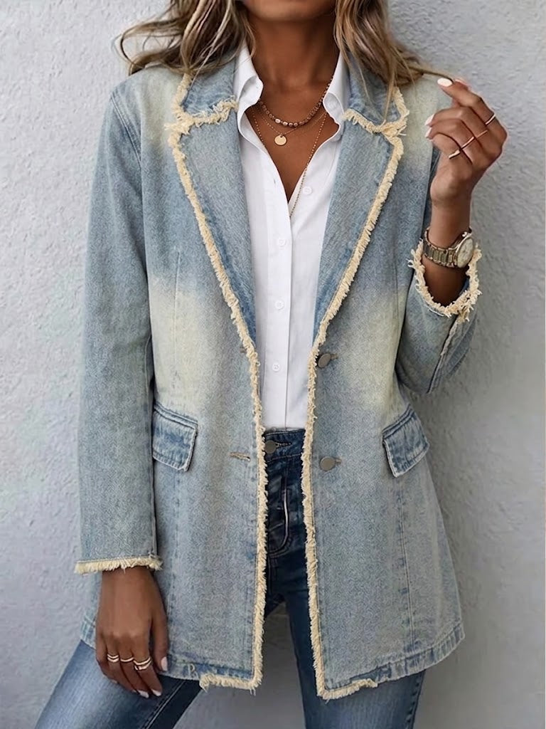 Wilma | Oversize-Blazer im Vintage-Stil mit offenen Kanten