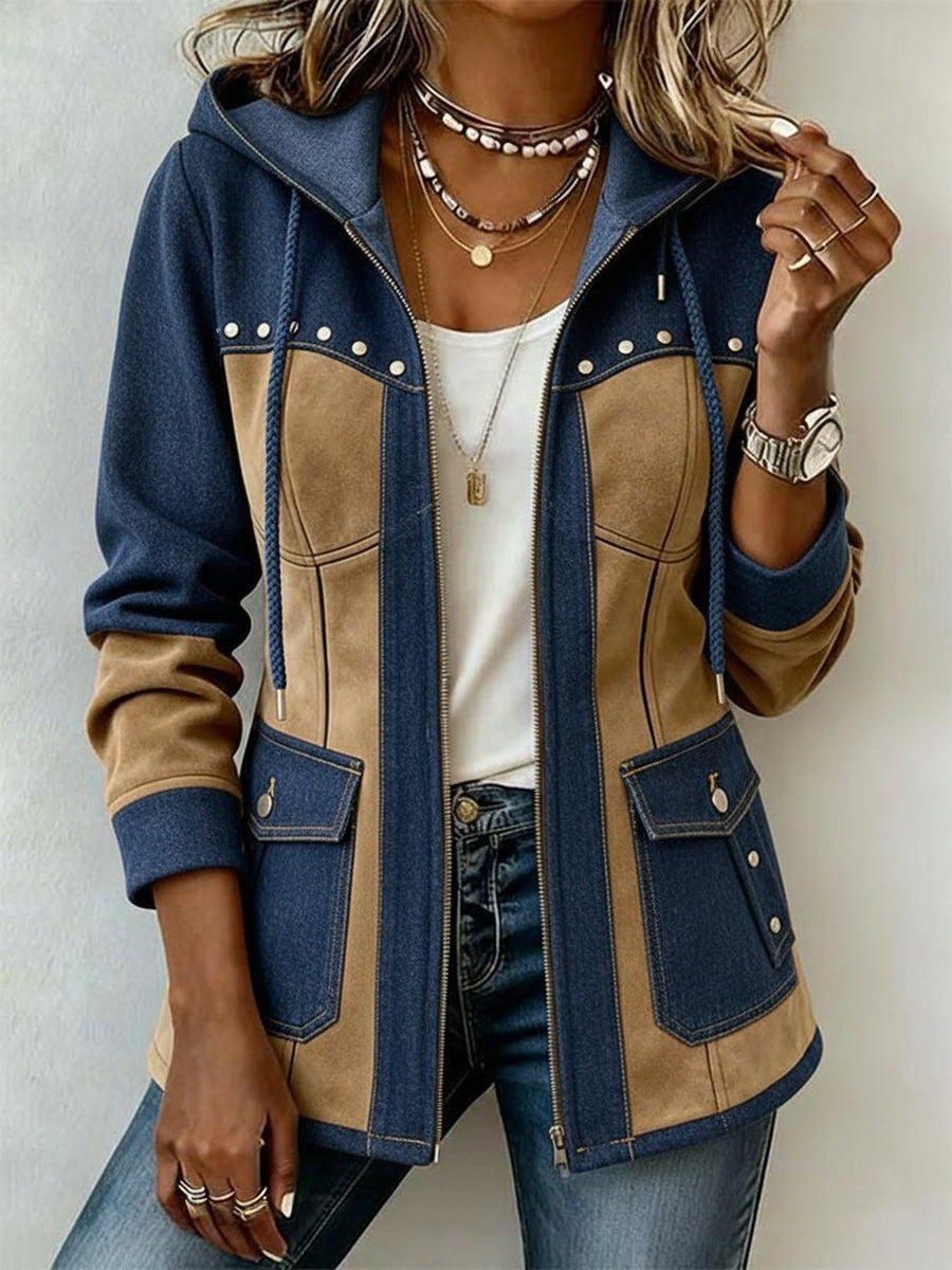 Frieda | Patchwork-Jacke mit Kapuze