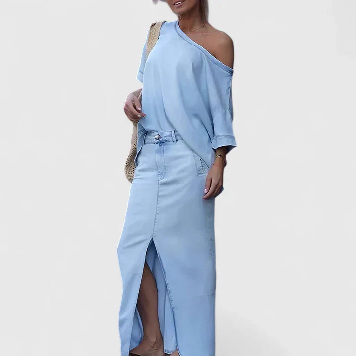 Averlyn | Elegantes Maxirock-Set