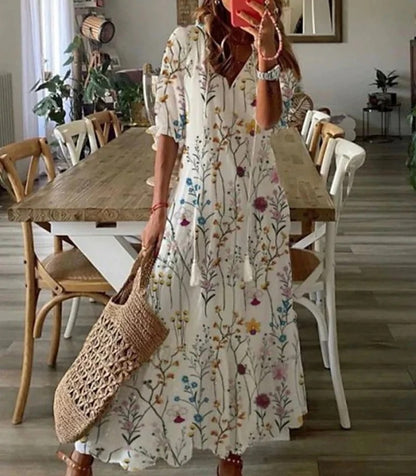 Michaela - Boho-Kleid mit Bauchbedeckung